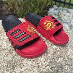 Adidas Men's Adilette TND Slides Manchester United Red / Black GZ5940 Size 6